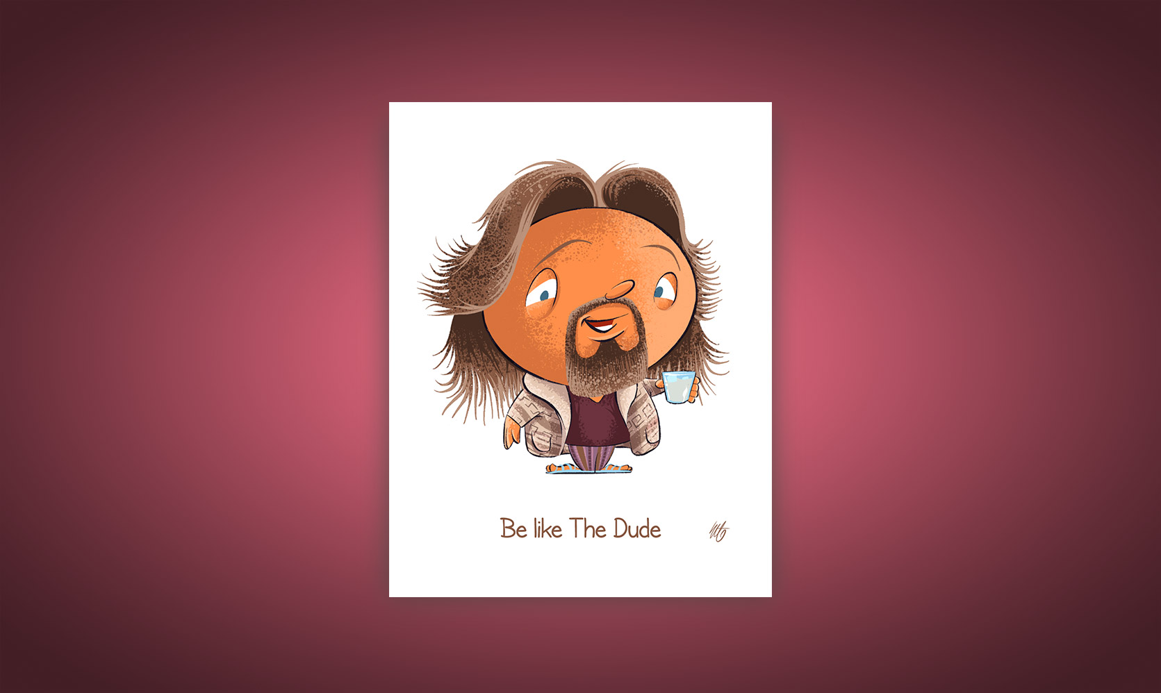Be Like The Dude - Greeting card available on Etsy.