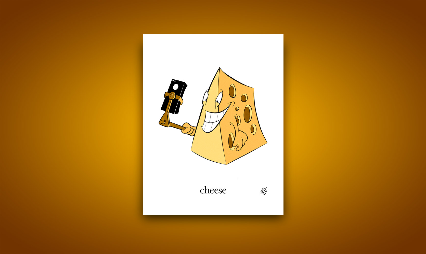 Cheese – Postcard design available on Etsy