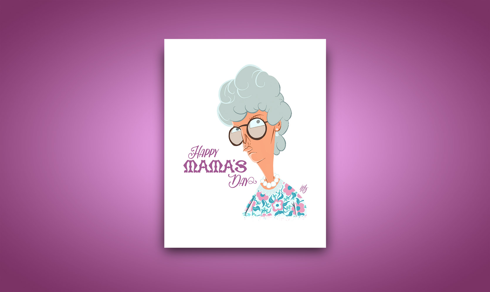 Happy Mama's Day – Mama's Family themed Mothers day card design available on Etsy