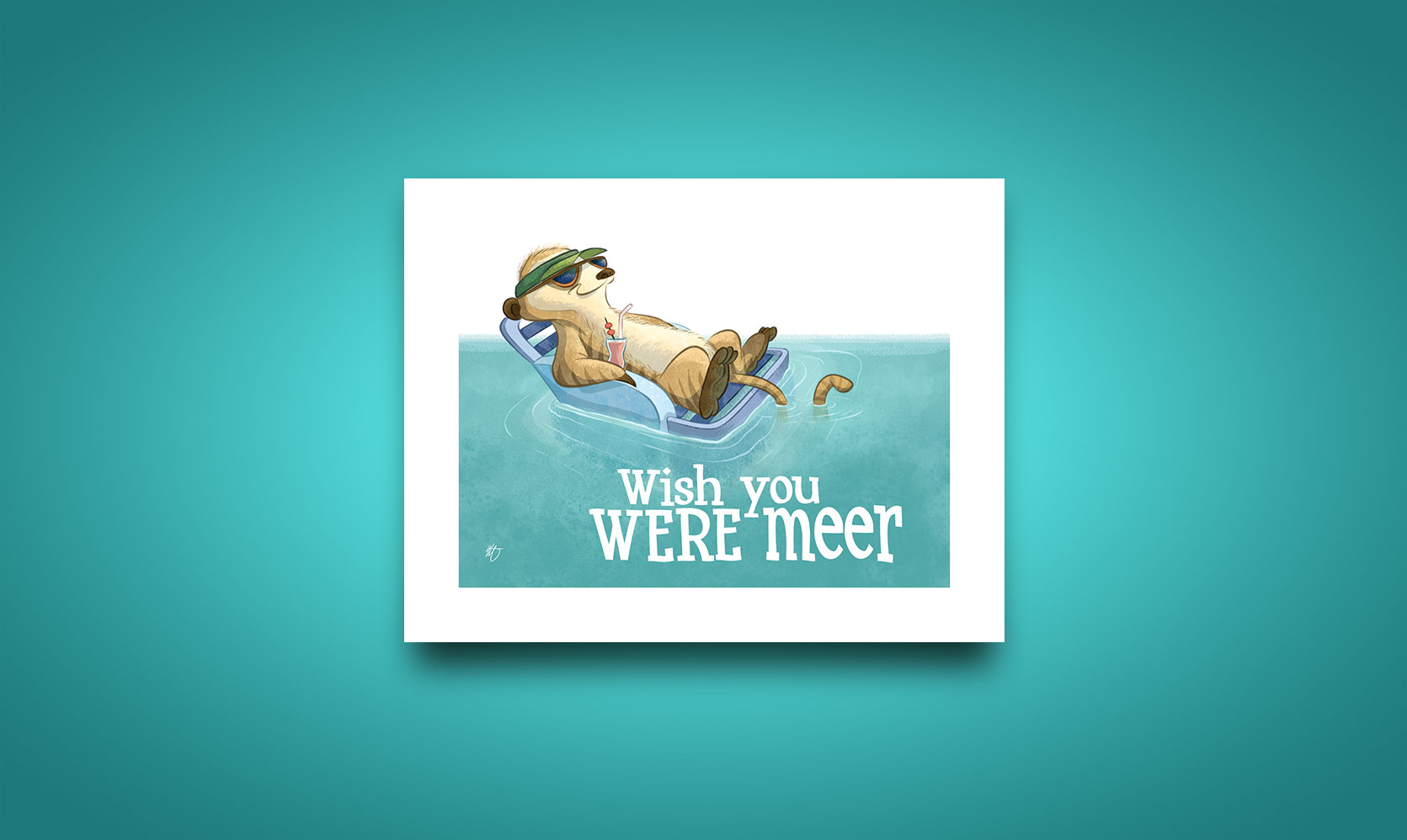 Wish you were meer – Greeting card design available on Etsy