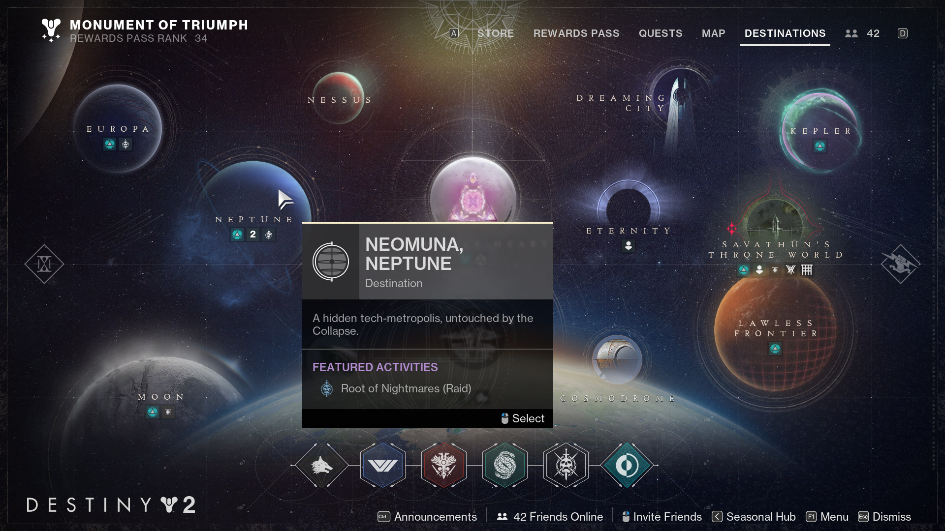 Destiny 2 - Tooltip: Featured Activities in Director