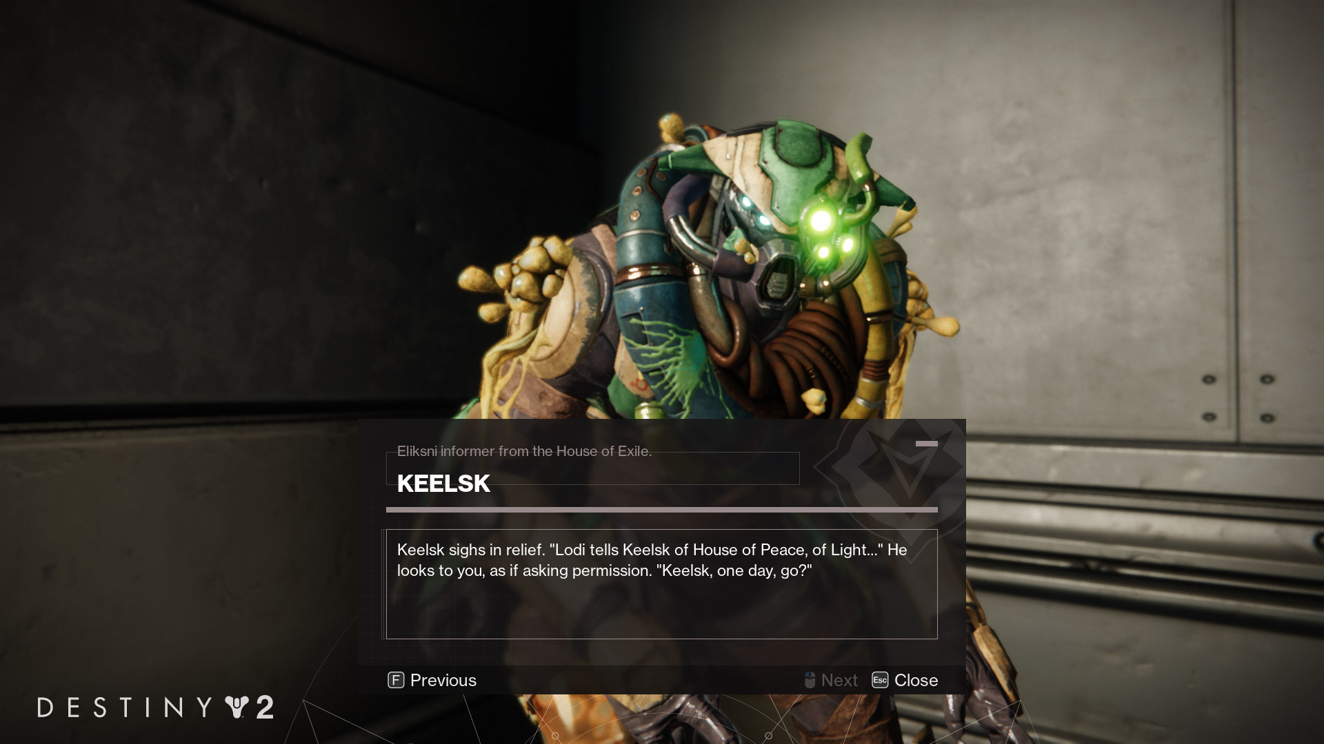 Destiny 2 - Feature: Narrative Text Box